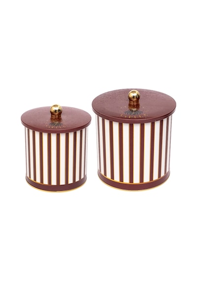 Evle Circus Topuz Kulplu Saklama Kabı 2'li Set 17.5 x 18 CM + 14 x 15 CM Çok Renkli