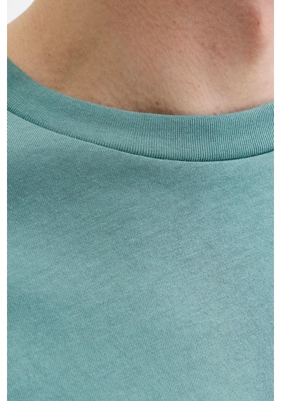 Jack & Jones Jprblaoscar Erkek Tişört Kısa Kollu Pamuklu Şık Günlük Yeşil