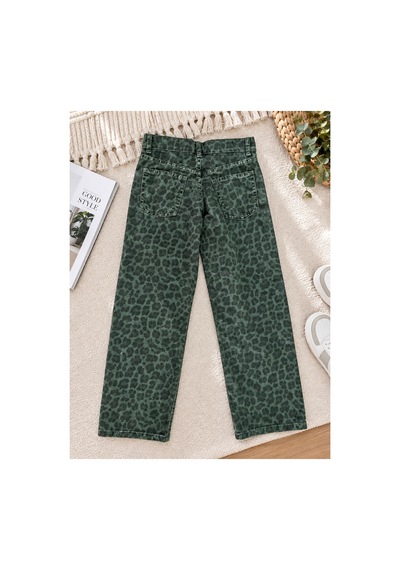 Uğur Bebe Kız Çocuk Yeşil Leopar Desenli Geniş Paça Kot Pantolon Ayarlanabilir Bel, Modern Bol Paça, Şık Günlük Kanvas Pantolon Yeşil Yeşil Uğur Bebe Kız Çocuk Yeşil Leopar Desenli Geniş Paça Kot Pantolon Ayarlanabilir Bel, Modern Bol Paça, Şık Günlük Kanvas Pantolon Yeşil Yeşil
