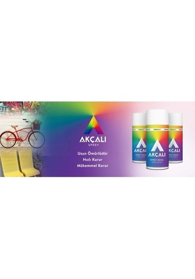 Akçalı Sprey Boya Mat Siyah 400 Ml Mat Siyah