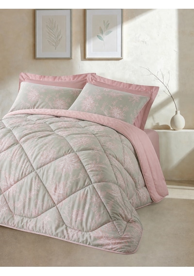 Cotton Box Saten Çift Kişilik Uyku Seti Betula Pudra