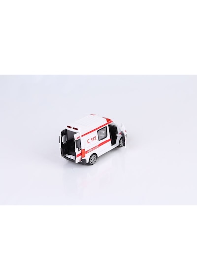 Sesli Işıklı Metal Çekbırak Ambulans 1 32 Ölçek Sesli Işıklı Metal Çekbırak Ambulans 1 32 Ölçek