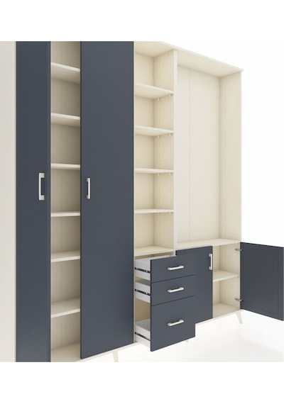 Arges Dolap 13 Raflı 3 Çekmeceli 4 Kapaklı 220x30x243 Aytaşı-antrasit/antrasit Antrasıt/antrasıt Arges Dolap 13 Raflı 3 Çekmeceli 4 Kapaklı 220x30x243 Aytaşı-antrasit/antrasit Antrasıt/antrasıt
