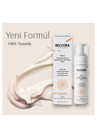 Belvora Nioli Yağı Formüllü Ph Dengesi Destekleyici Genital Bölge Temizleme Köpüğü - 200 Ml