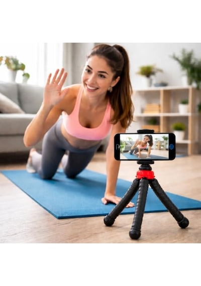 Esnek Youtuber Yayıncılar Ve Sosya Medya İçin İdeal 30cm Ahtapot 360 Derece Taşınabilir Ayakları Bükülebilir Se Diğer