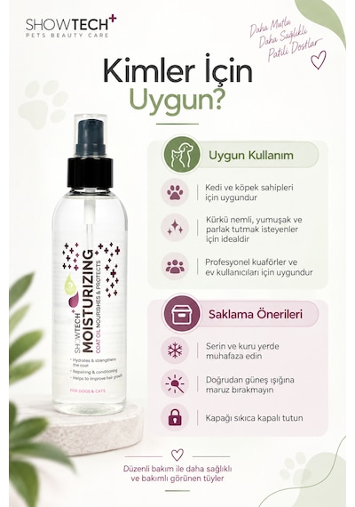 Showtech Köpek Ve Kedi İçin Nemlendirici Yağ 200 Ml - Her Ayrıntıda Fark Yaratan Pürüzsüz Tüyler