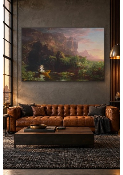Fida Thomas Cole Hayat Yolculuğu Çocukluk Canvas Tablo Çok Renkli