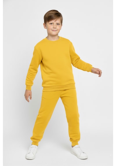 Mnk Baby & Kids Basic Cepli Kız-erkek Mevsimlik Çocuk Eşofman Takımı M00776 sarı