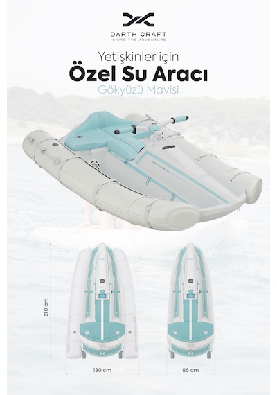 E-210 Katlanabilir Elektrikli Şişme Bot / Su Aracı - Çift Kişilik, Karavan Uyumlu