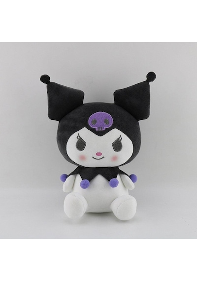 Kawaii Sanrio Kuromi Karikatür Peluş Oyuncak Mor - Siyah