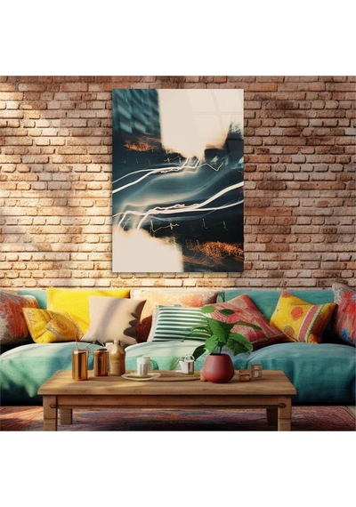 Gerçek Cama Baskı Sanat Temalı Tekli Cam Tablo S059