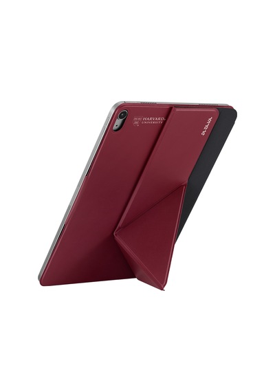 İpad Air 13 2024 Uyumlu Pitaka Folio 3 Kalem Bölmeli Standlı Kılıf Kırmızı Kapaklı Kılıf
