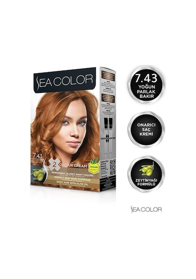 Sea Color Kit Saç Boyası - 7.43 Yoğu Parlak Bakır