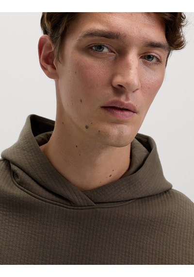 Marks & Spencer Pamuk Karışımlı Kapüşonlu Sweatshirt T07005133 Kahverengi