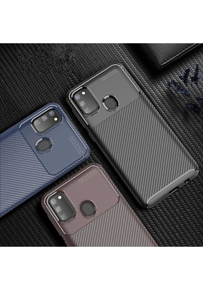 Samsung Uyumlu Galaxy M30s Kılıf Zore Negro Silikon Kapak Lacivert