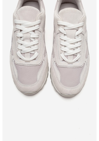 Luvishoes Sahra Buz Süet Hakiki Deri Kadın Sneaker Buz