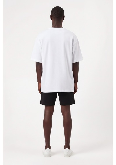 Usa Chicago Jordan Beyaz Oversize Erkek T-shirt 10794 SİYAH