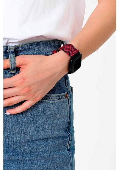 Hippi Natural Gümüş Örgü Apple Uyumlu Watch  Kordonu 42-44-45-49 Mm