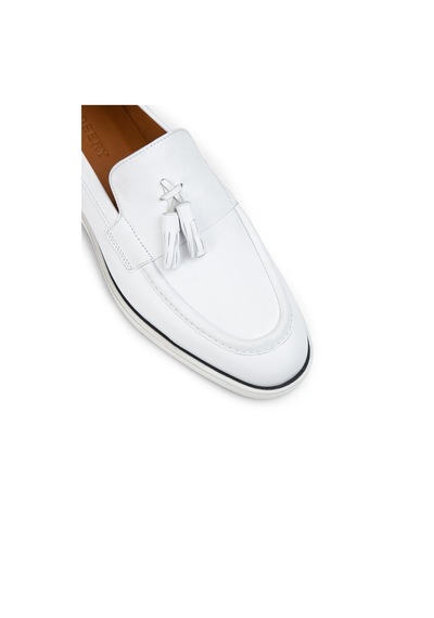 Deery Hakiki Deri Beyaz Erkek Loafer Ayakkabı - 01958mbyzc01 Beyaz