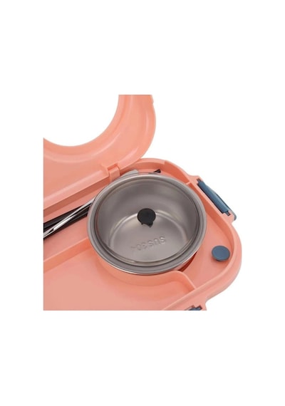 Vagonlife Bl70100 Çelik Hazneli Lunch Box Beslenme Kabı Pembe Pudra