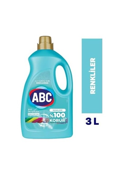 Abc Deterjan Sıvı Çamaşır Deterjanı Renkliler 3 L