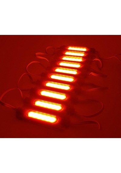 Ledwell Cob Ledli Mercekli Modül Led Kırmızı - 10Adet