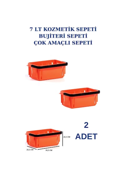 2 adet 7 Litre Kozmetik Sepeti Bijuteri Sepeti Kırtasiye Sepeti T