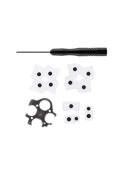 Ps5 V2 İç Lastik Tamir Seti Silikon Pad Tornavida Set Playstation 5 Yedek Parça Siyah
