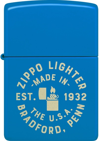 Zippo Bradford Sky Blue Dizayn Çakmak Mavi