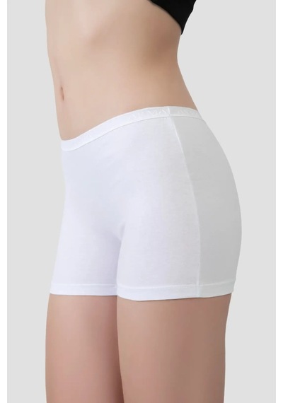 Terrien Premium Rahatlık Stil Slip 3'lü Paket Kadın Karışık Renkli Boxer Şort Pamuklu Likralı