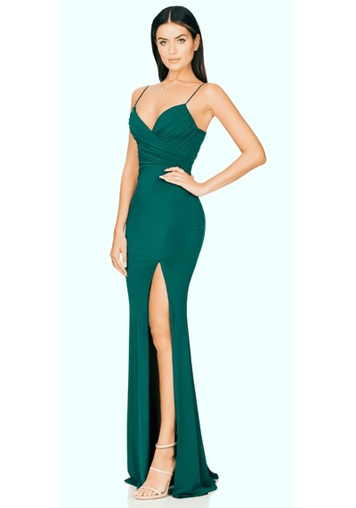 Hanife Glam Couture Hanife Glam Sandy Elbise Zümrüt