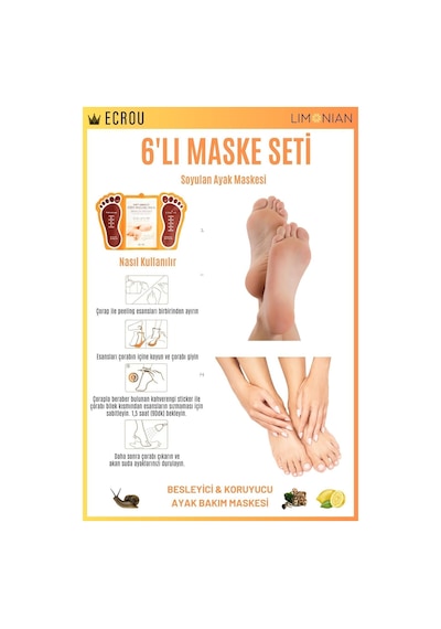 Soyulan Ayak Peeling Maskesi 6 Lı