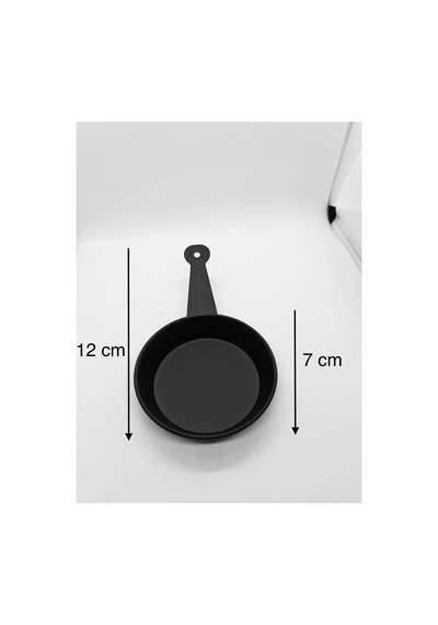 Metal Kaşık Sosluk Üç Adet. Siyah