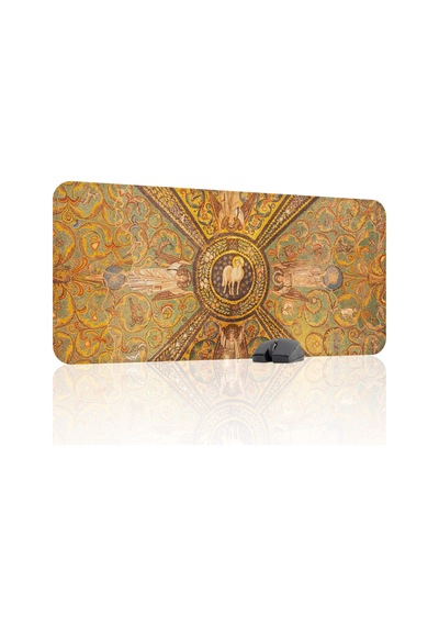 Ortaçağ Sanat Kaymaz Dikişli Kauçuk Oyuncu Mousepad V4 - 90x40 Xxl Gaming Mouse Pad Fare Altlığı