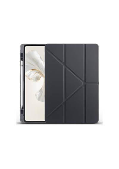 Honor Pad 9 İle Uyumlu Kılıf Silikon Yumuşak Kalem Bölmeli Esnek 4 Farklı Stand Olabilen Tablet Kılıfı Siyah Arka Kapak Honor Pad 9 İle Uyumlu Kılıf Silikon Yumuşak Kalem Bölmeli Esnek 4 Farklı Stand Olabilen Tablet Kılıfı Siyah Arka Kapak