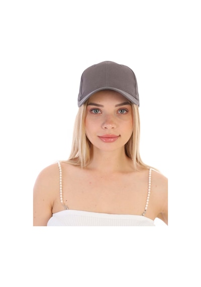 Unisex Ayarlanabilir Spor Koyu Gri Basic Şapka Koyu Gri