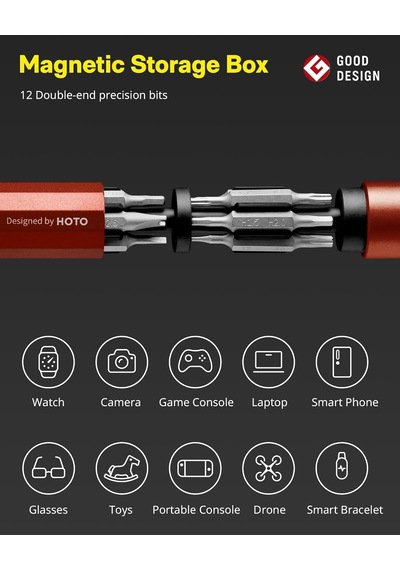 Fixonic Hoto Qwlsd004 24'ü 1 Arada Hassas Kalem Tip Tornavida Seti Turuncu Renk