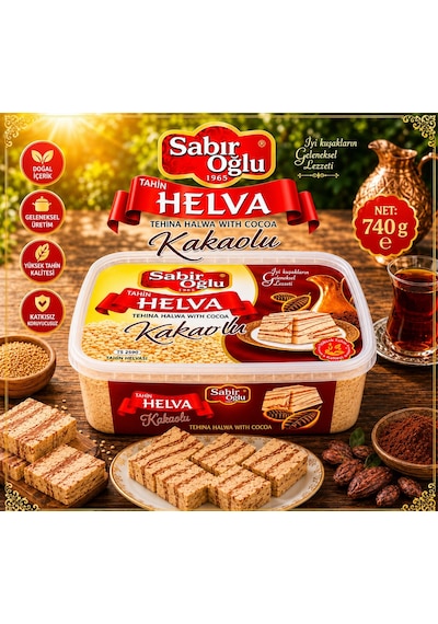 Sabıroğlu Kakaolu Helva Kutu 740 G