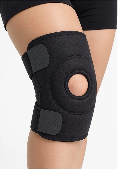 Medical Patella Destekli Diz Korsesi Çapraz Bağ Menisküs Ağrısı Için Sporcu Dizlik Siyah