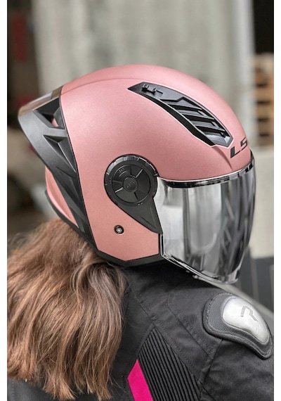 Ls2 Aırflow 2 Rose Gold Kask Gri Vizör Spoiler Rose Gold