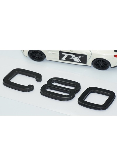 Dk Tuning C80 Siyah Abs 3m 3d Bagaj Yazı Logo Volvo İle Uyumlu