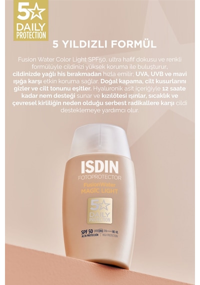 Isdin Fotoprotector Fusion Water Color Magic Spf50 Light 50 ML Isdin Fotoprotector Fusion Water Color Magic Spf50 Light 50 ML