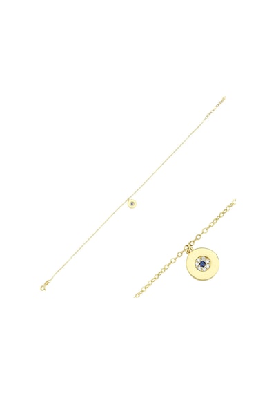 Halhal Altın Bileklik Nazarlı 14K Gold 20 - 25 Cm Sarı Altın