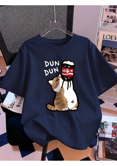 Noıssey Urban Pop Graphic Kadın Tişört Koleksiyonukod 5081 Lacivert