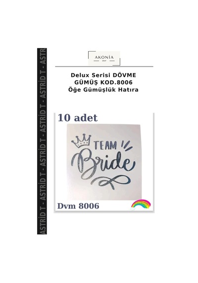 Delux Serisi Dövme Gümüş Kod.8006 Öğe Gümüşlük Hatıra