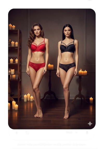 Trend Dokunuş Kadın 2'li Kırmızı-siyah Dolgulu Askılı Dantelli Sütyen Külot İç Çamaşırı Takımı Kırmızı - Siyah Trend Dokunuş Kadın 2'li Kırmızı-siyah Dolgulu Askılı Dantelli Sütyen Külot İç Çamaşırı Takımı Kırmızı - Siyah