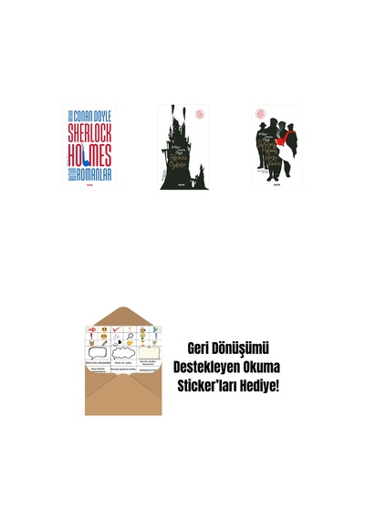 Sherlock Holmes - Bütün Romanlar Ciltli + Tekinsiz Öyküler + Sherlock Holmes - Korku Vadisi + Okuma Sticker'ları