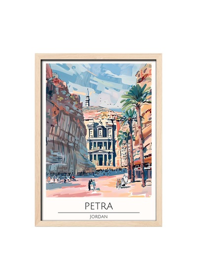 Petra Jordan Ahşap Çerçeveli Dekoratif Duvar Tablosu Ahşap 01