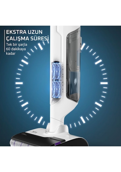 Tefal X-Clean 10 GF7540 Islak Kuru Şarjlı Dikey Süpürge