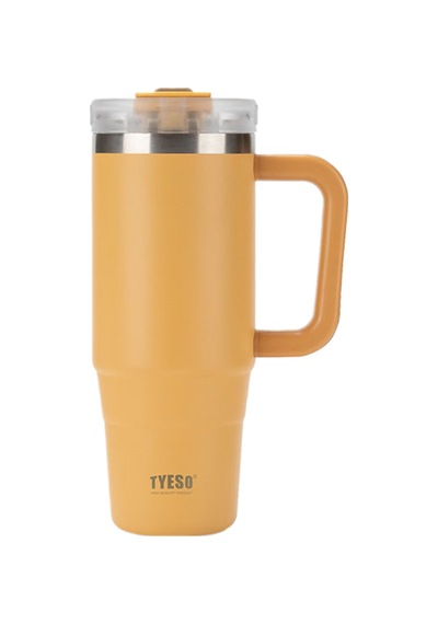 Tyeso Qq Termos Sızdırmaz Pipetli Çift Duvarlı Vakumlu 900ml Sarı